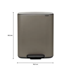 Brabantia Bo Pedaalemmer 2 X 30 L - Platinum -Brabantia 9462745