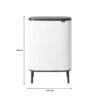 Brabantia Bo Touch Bin Hi Afvalemmer 2 X 30 L - Wit 1 Brabantia Bo Touch Bin Hi Afvalemmer 2 X 30 L - Wit -Brabantia 9463606