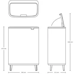 Brabantia Bo Touch Bin Hi Afvalemmer 2 X 30 L - Zwart 26 Brabantia Bo Touch Bin Hi Afvalemmer 2 X 30 L - Zwart -Brabantia 9463622