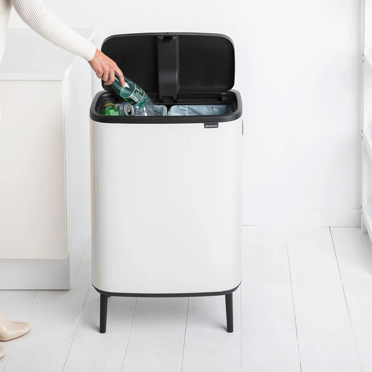 Brabantia Bo Touch Bin Hi Afvalemmer 2 X 30 L - Wit 19 Brabantia Bo Touch Bin Hi Afvalemmer 2 X 30 L - Wit - Afbeelding 17