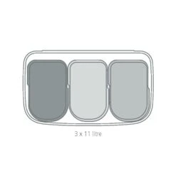 Brabantia Bo Touch Bin Afvalemmer 3 X 11 L - Wit 31 Brabantia Bo Touch Bin Afvalemmer 3 X 11 L - Wit -Brabantia 9463865 2