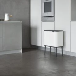 Brabantia Bo Touch Bin Afvalemmer 11 + 23 L - Wit -Brabantia 9463951