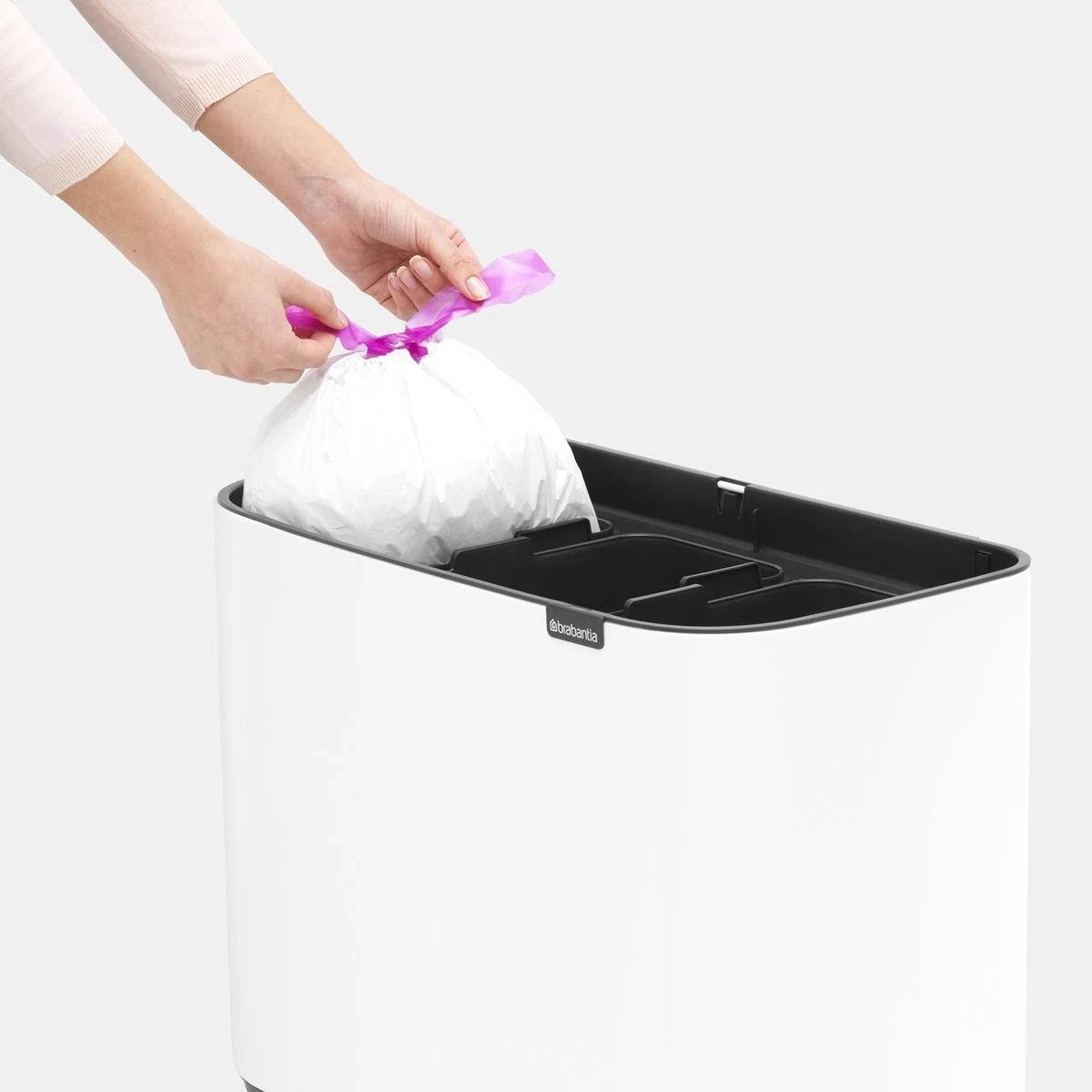 Brabantia Bo Touch Bin Afvalemmer 3 X 11 L - Wit 15 Brabantia Bo Touch Bin Afvalemmer 3 X 11 L - Wit - Afbeelding 13