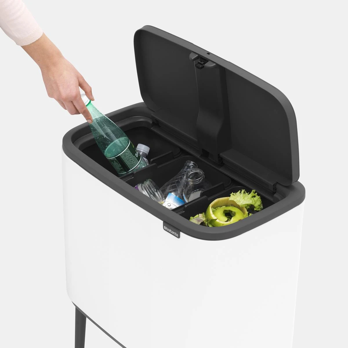 Brabantia Bo Touch Bin Afvalemmer 3 X 11 L - Wit 17 Brabantia Bo Touch Bin Afvalemmer 3 X 11 L - Wit - Afbeelding 15