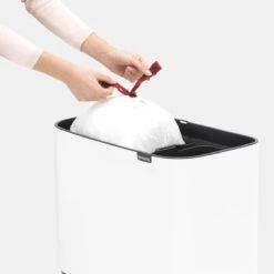 Brabantia Bo Touch Bin Afvalemmer 11 + 23 L - Wit -Brabantia 9464010