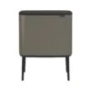 Brabantia Bo Touch Bin Afvalemmer 11 + 23 L - Platinum -Brabantia 9464022