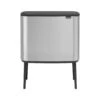 Brabantia Bo Touch Bin Afvalemmer 11 + 23 L - Vingerafdrukvrij - Zilver -Brabantia 9464024