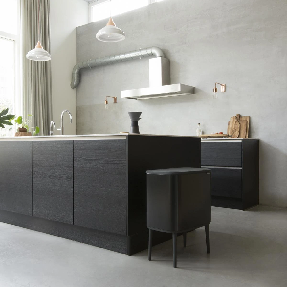 Brabantia Bo Touch Bin Afvalemmer 3 X 11 L - Zwart 4 Brabantia Bo Touch Bin Afvalemmer 3 X 11 L - Zwart - Afbeelding 2