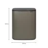 Brabantia Bo Touch Bin Afvalemmer 2 X 30 L - Platinum