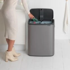 Brabantia Bo Touch Bin Afvalemmer 2 X 30 L - Platinum -Brabantia 9464130