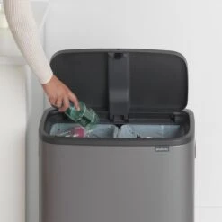 Brabantia Bo Touch Bin Afvalemmer 2 X 30 L - Platinum -Brabantia 9464131