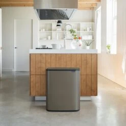 Brabantia Bo Touch Bin Afvalemmer 2 X 30 L - Platinum -Brabantia 9464141