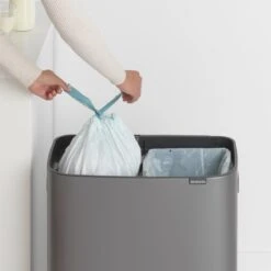 Brabantia Bo Touch Bin Afvalemmer 2 X 30 L - Platinum -Brabantia 9464153