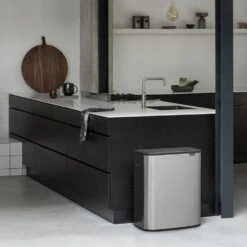 Brabantia Bo Touch Bin 2 X 30 L - Vingerafdrukvrij - Zilver -Brabantia 9464157