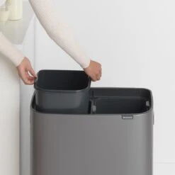 Brabantia Bo Touch Bin Afvalemmer 2 X 30 L - Platinum -Brabantia 9464159
