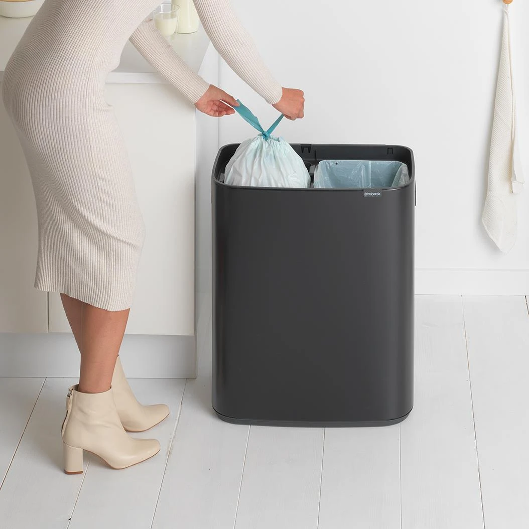 Brabantia Bo Touch Bin Afvalemmer 2 X 30 L - Zwart 18 Brabantia Bo Touch Bin Afvalemmer 2 X 30 L - Zwart - Afbeelding 16