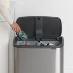 Brabantia Bo Touch Bin 2 X 30 L - Vingerafdrukvrij - Zilver -Brabantia 9464167