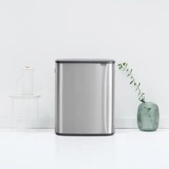 Brabantia Bo Touch Bin 2 X 30 L - Vingerafdrukvrij - Zilver -Brabantia 9464168