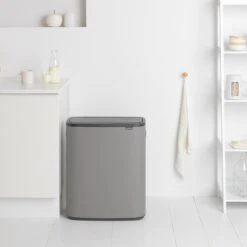 Brabantia Bo Touch Bin Afvalemmer 2 X 30 L - Mineral Concrete Grey 37 Brabantia Bo Touch Bin Afvalemmer 2 X 30 L - Mineral Concrete Grey -Brabantia 9464171