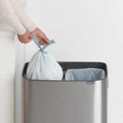 Brabantia Bo Touch Bin 2 X 30 L - Vingerafdrukvrij - Zilver -Brabantia 9464176