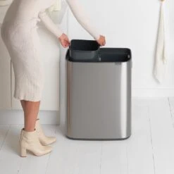 Brabantia Bo Touch Bin 2 X 30 L - Vingerafdrukvrij - Zilver -Brabantia 9464177