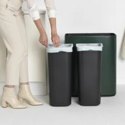 Brabantia Bo Touch Bin 2 X 30 L - Pine Green -Brabantia 9464267