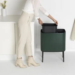 Brabantia Bo Touch Bin Afvalemmer 11 + 23 L - Pine Green -Brabantia 9464268