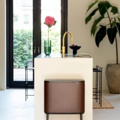 Brabantia Bo Touch Bin Afvalemmer 11 + 23 L - Mineral Cosy Brown -Brabantia 9464301