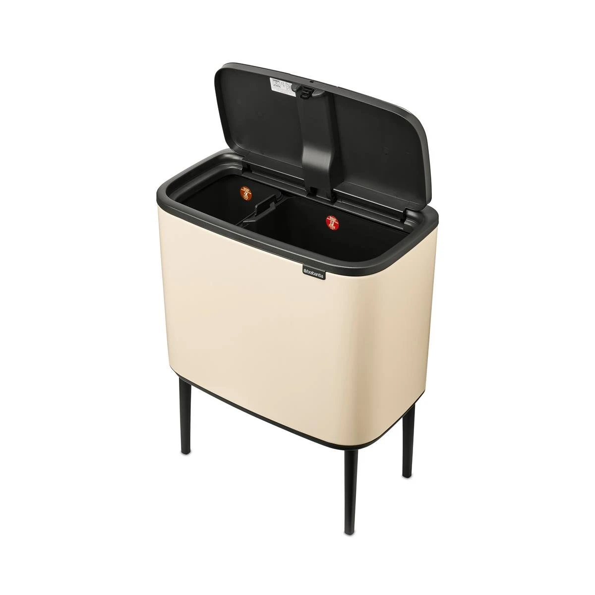 Brabantia Bo Touch Bin Afvalemmer 11 + 23 L - Soft Beige 10 Brabantia Bo Touch Bin Afvalemmer 11 + 23 L - Soft Beige - Afbeelding 8