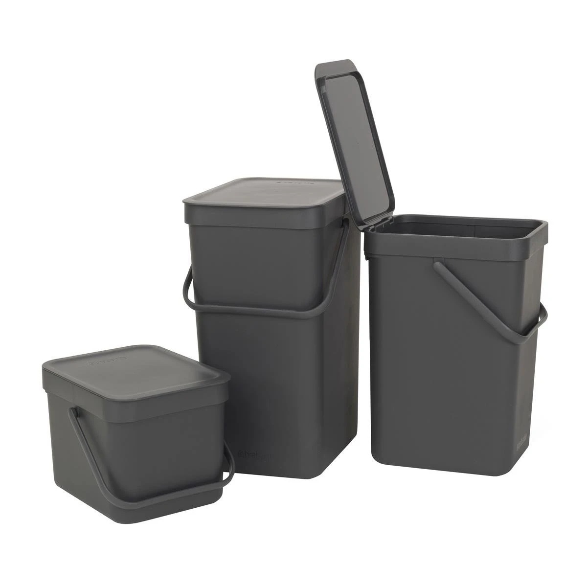 Brabantia Sort & Go Afvalemmer 6 L - Donkergrijs 11 Brabantia Sort & Go Afvalemmer 6 L - Donkergrijs - Afbeelding 9