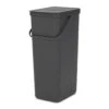 Brabantia Sort & Go Afvalemmer 40 L - Donkergrijs -Brabantia 9472959