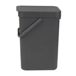 Brabantia Sort & Go Afvalemmer / Opberger 12 L - Donkergrijs -Brabantia 9472964