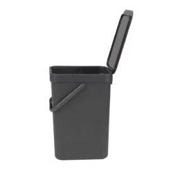 Brabantia Sort & Go Afvalemmer / Opberger 12 L - Donkergrijs -Brabantia 9472966