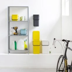 Brabantia Sort & Go Afvalemmer / Opberger 12 L - Donkergrijs -Brabantia 9472975