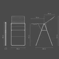 Brabantia HangOn Droogrek 15 Meter - Matt Black 33 Brabantia HangOn Droogrek 15 Meter - Matt Black -Brabantia 9474028