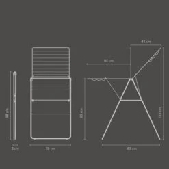 Brabantia HangOn Droogrek 20 Meter - Matt Black 33 Brabantia HangOn Droogrek 20 Meter - Matt Black -Brabantia 9474043