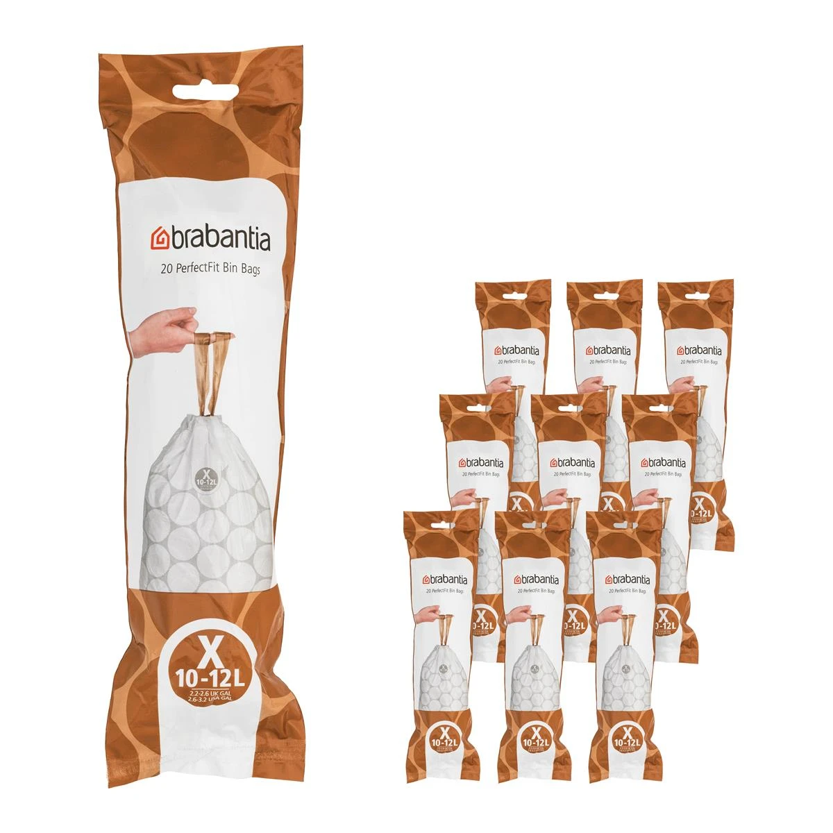 Brabantia Type X PerfectFit Jaarverpakking Afvalzak 10-12 Liter - 200 Stuks 3 Brabantia Type X PerfectFit Jaarverpakking Afvalzak 10-12 Liter - 200 Stuks