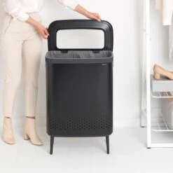 Brabantia Bo Hi Wasbox 2 X 45 L - Matt Black -Brabantia 9482835