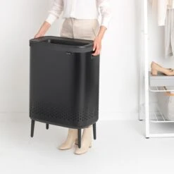 Brabantia Bo Hi Wasbox 2 X 45 L - Matt Black -Brabantia 9482839