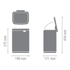 Brabantia Bo Afvalemmer 4 L - Matt Black 39 Brabantia Bo Afvalemmer 4 L - Matt Black -Brabantia 9483956