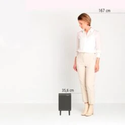 Brabantia Bo Hi Afvalemmer 4 L - Matt Black -Brabantia 9484011