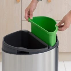 Brabantia Touch Bin Recycle Afvalemmer 10 + 23 L - Vingerafdrukvrij -Brabantia 9484437