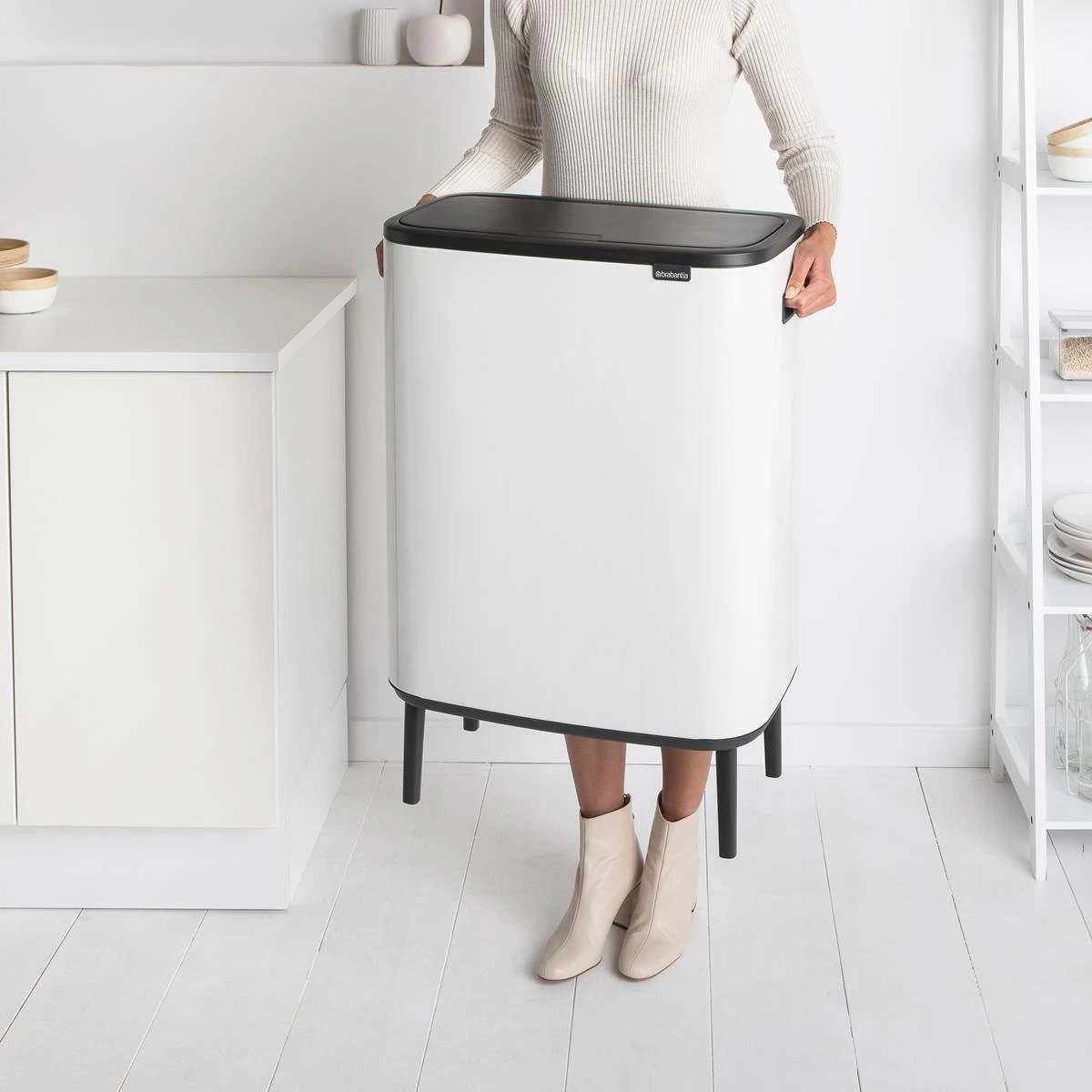 Brabantia Bo Touch Bin Hi Afvalemmer 2 X 30 L - Wit 21 Brabantia Bo Touch Bin Hi Afvalemmer 2 X 30 L - Wit - Afbeelding 19