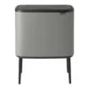 Brabantia Bo Touch Bin Afvalemmer 11 + 23 L - Mineral Concrete Grey 1 Brabantia Bo Touch Bin Afvalemmer 11 + 23 L - Mineral Concrete Grey -Brabantia 9487082