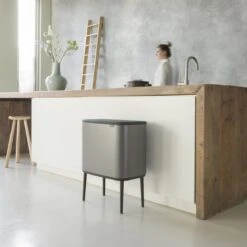 Brabantia Bo Touch Bin Afvalemmer 3 X 11 L - Platinum -Brabantia 9487124