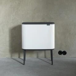 Brabantia Bo Touch Bin Afvalemmer 11 + 23 L - Wit -Brabantia 9487575