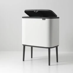 Brabantia Bo Touch Bin Afvalemmer 11 + 23 L - Wit -Brabantia 9487583