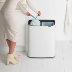 Brabantia Bo Touch Bin Afvalemmer 2 X 30 L - Wit -Brabantia 9488008