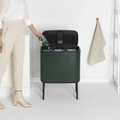 Brabantia Bo Touch Bin Afvalemmer 3 X 11 L - Pine Green -Brabantia 9488892