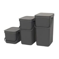 Brabantia Sort & Go Afvalemmer 6 L - Donkergrijs 19 Brabantia Sort & Go Afvalemmer 6 L - Donkergrijs -Brabantia 9519118